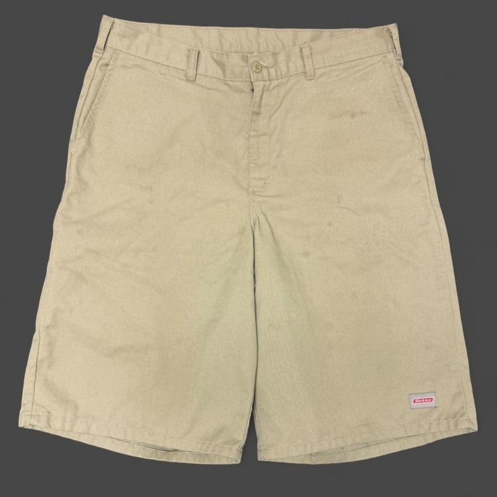 Vintage Dickies Y2K Tan Khaki Skate Shorts Mens 34 Long Baggy Workwear